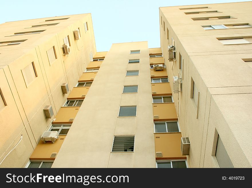 Yellow building for many  offices. Yellow building for many  offices.