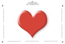 Frame With Ornaments And One Big Heart Royalty Free Stock Photo Frame With Ornaments And One Big Heart Royalty Free Stock Photo