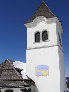 Church Tower In The Mountains Royalty Free Stock Image Church Tower In The Mountains Royalty Free Stock Image
