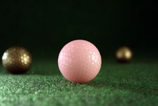 Pink Golfball Stock Image