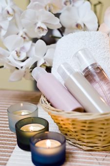 Spa Cosmetics Composition Royalty Free Stock Photo Spa Cosmetics Composition Royalty Free Stock Photo