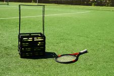 Tennis Racket And Tennis Balls On A Court Stock Image Tennis Racket And Tennis Balls On A Court Stock Image