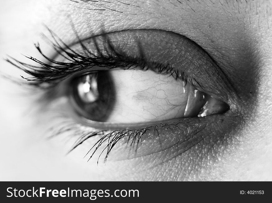 Close up of womans eye. Close up of womans eye