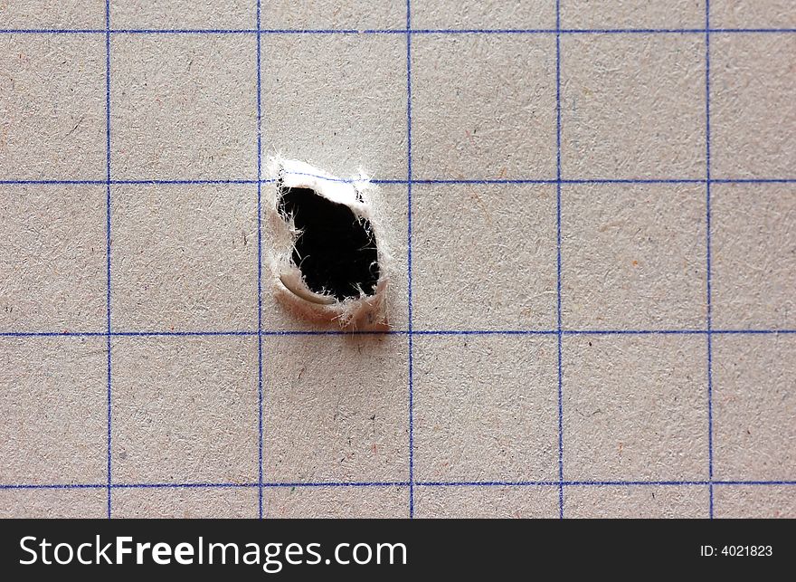 Notebook with hole. Background ready to use!