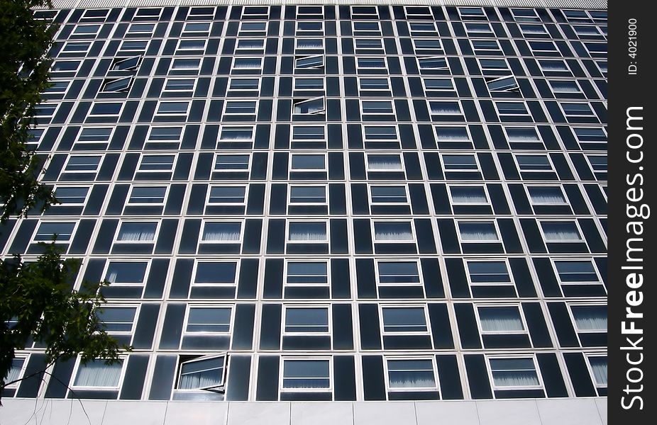 Luxury symmetrical hotel windows from a hotel in Europe. Luxury symmetrical hotel windows from a hotel in Europe