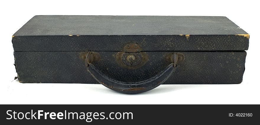 Antique Latched Case Isolated on White Background. Antique Latched Case Isolated on White Background
