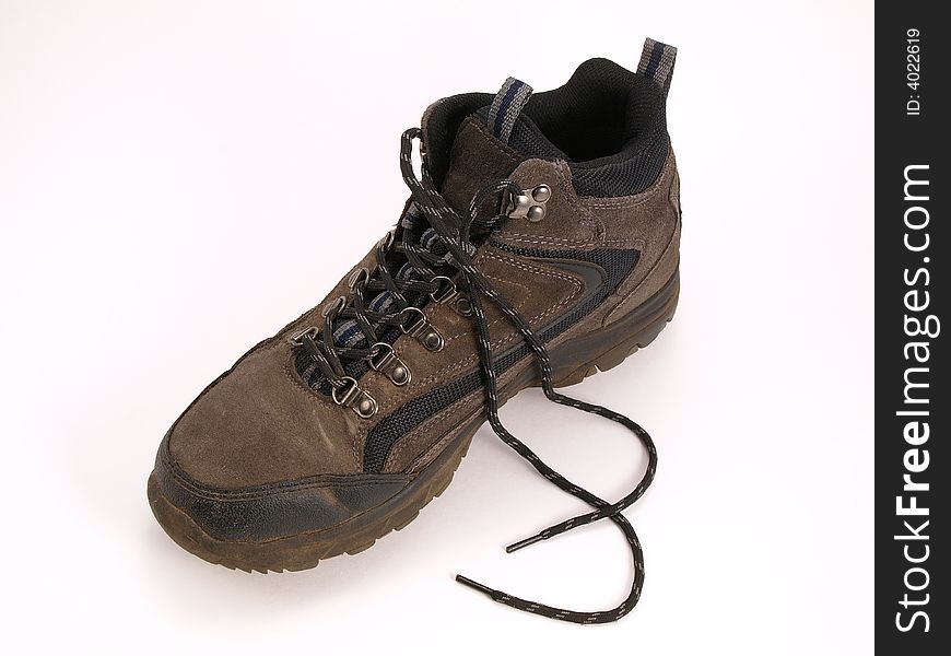 Hiking boot with laces