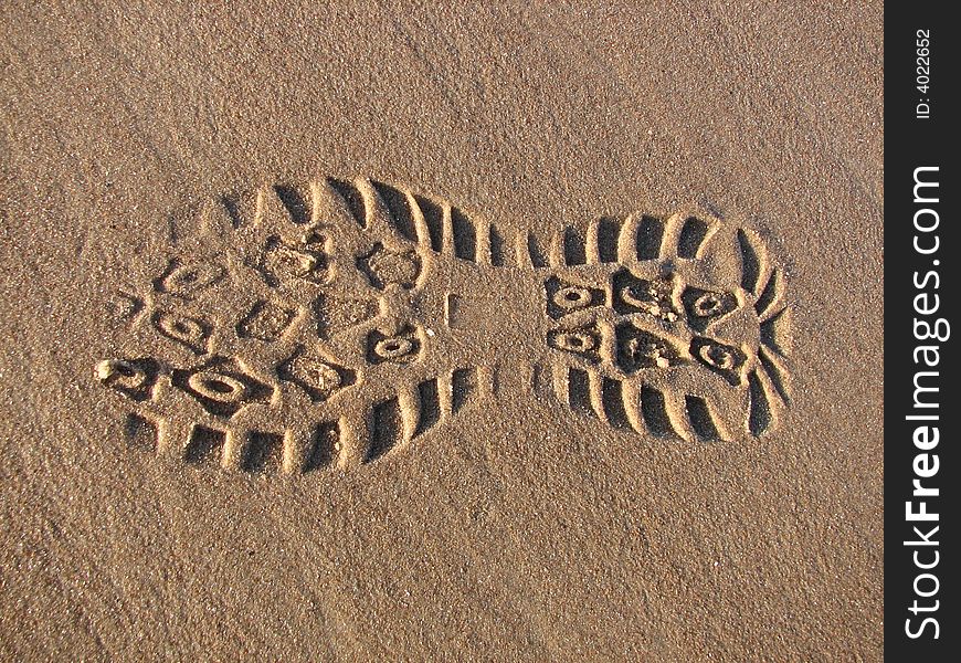 Human trace on the Sand