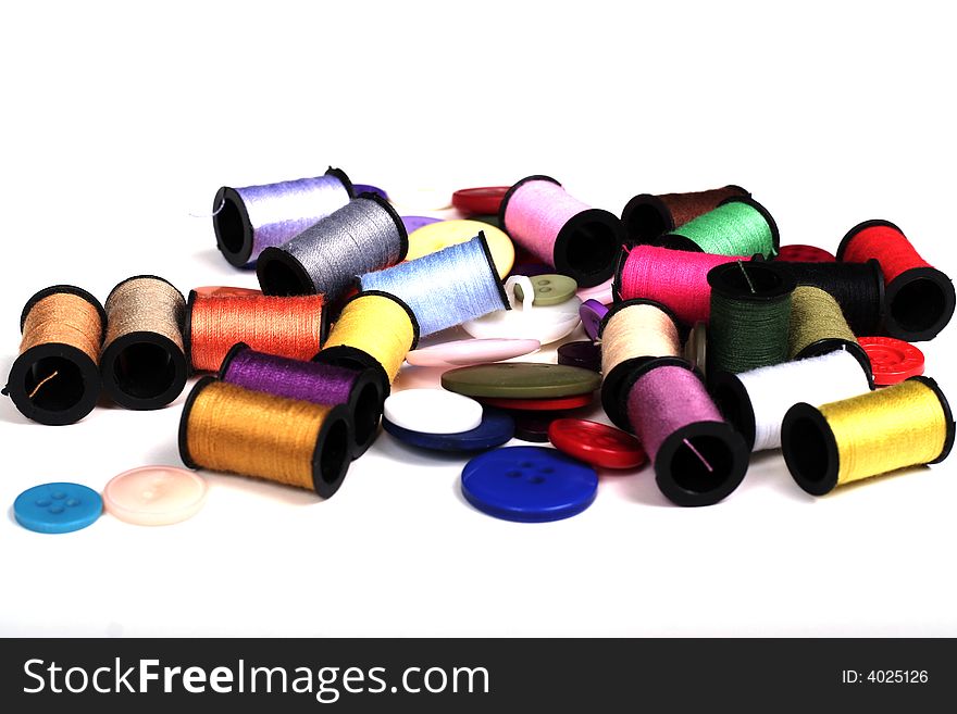 Thread spools and buttons