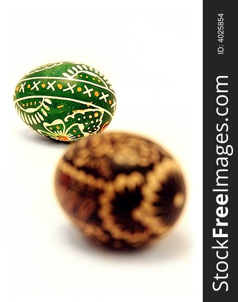 Traditional handwork easter egg isolated. Traditional handwork easter egg isolated