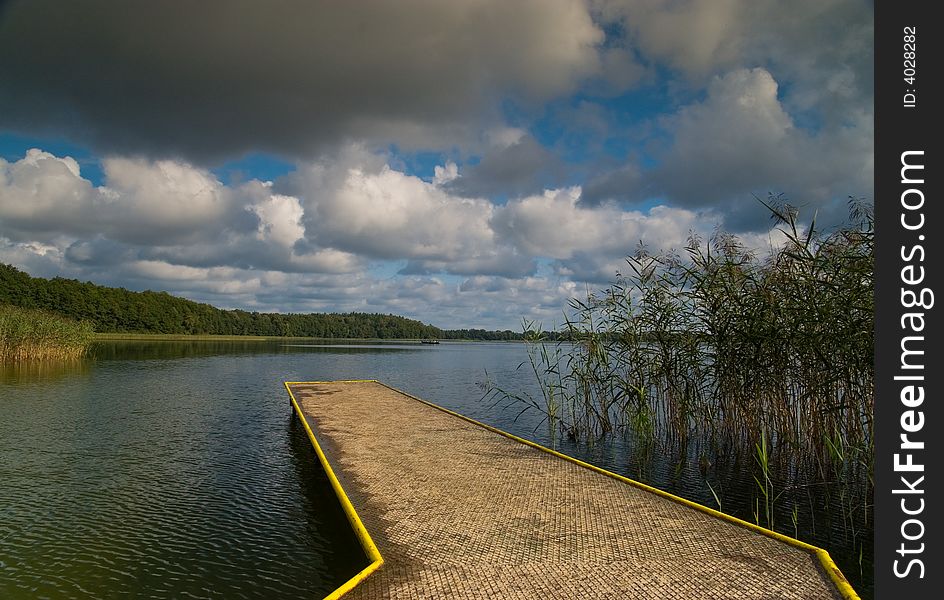 Lake in Poland during summer.