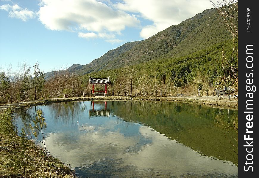 Naxi minority home in Lijiang, China. Naxi minority home in Lijiang, China