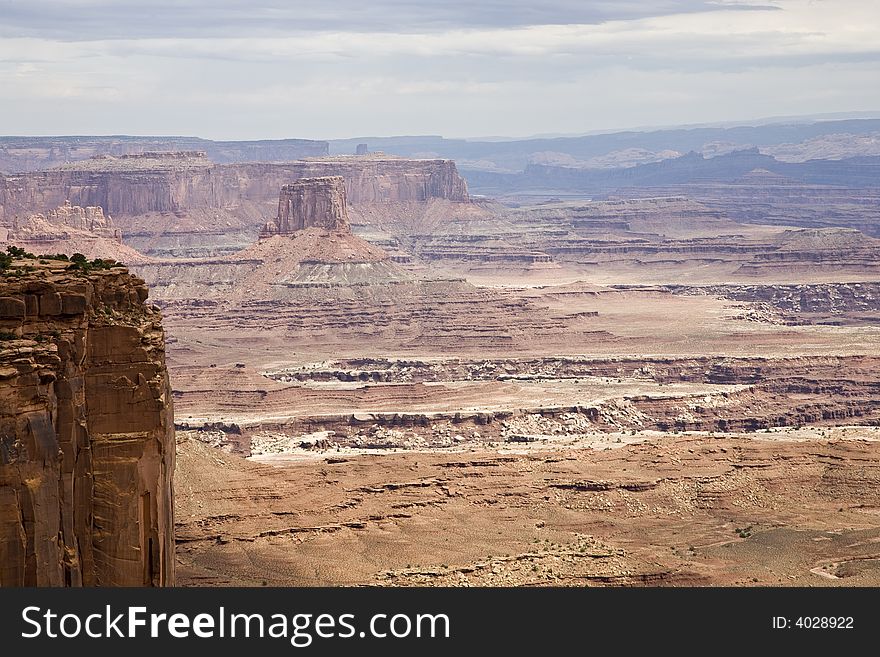 View from the Grand view Overlook, Canyonlands National  Park in Utah, USA. View from the Grand view Overlook, Canyonlands National  Park in Utah, USA