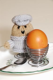 Soft Boiled Eggs Stock Photo