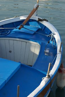 Blue Boat Royalty Free Stock Photography