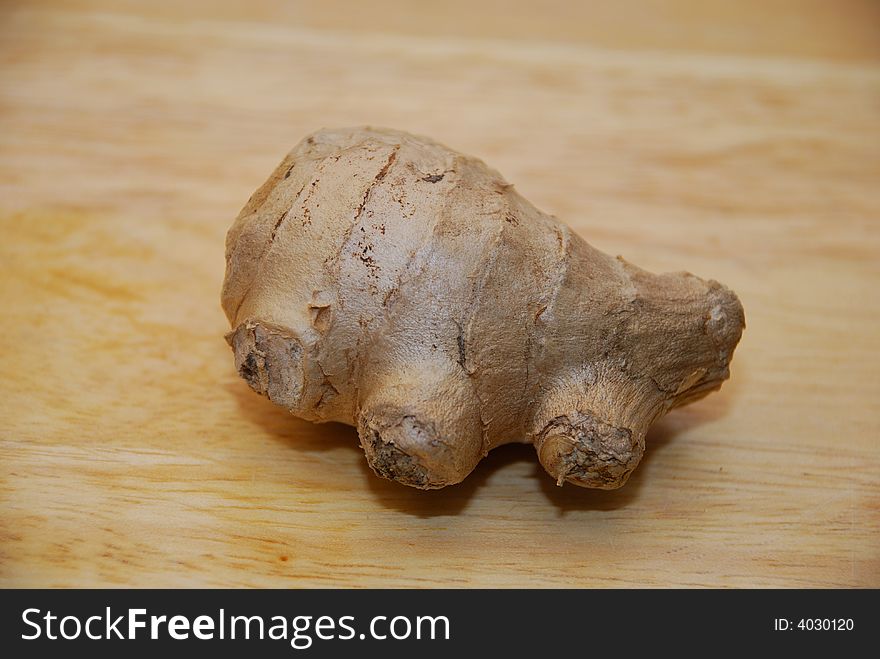 Ginger root in a kitchen