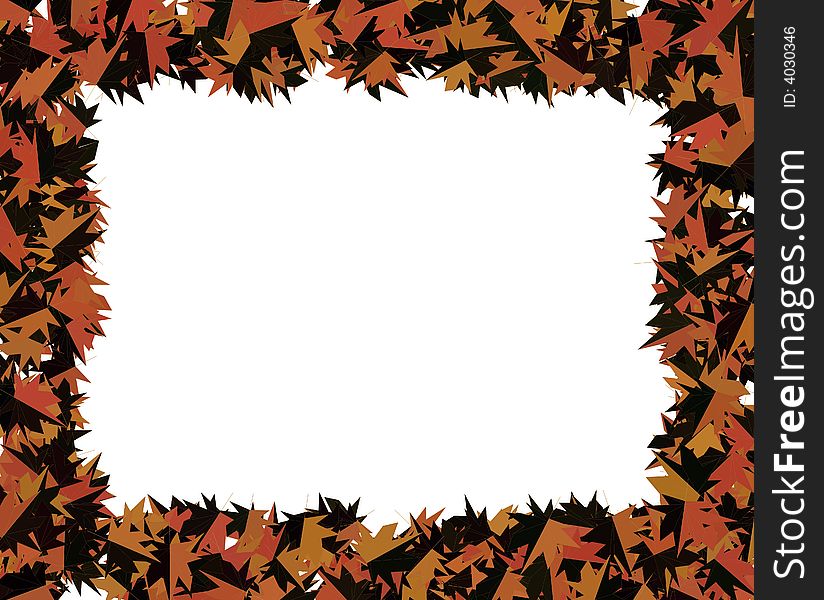 Photo frame surrounded in fall colored leaves. Photo frame surrounded in fall colored leaves.