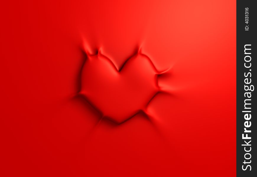 Sticky Red Heart