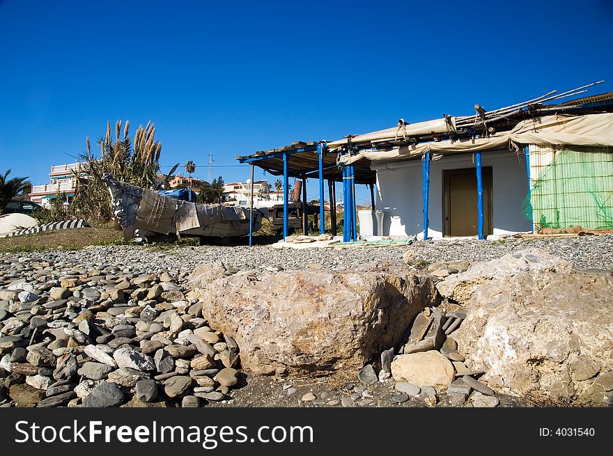 Fisherman s house and boat