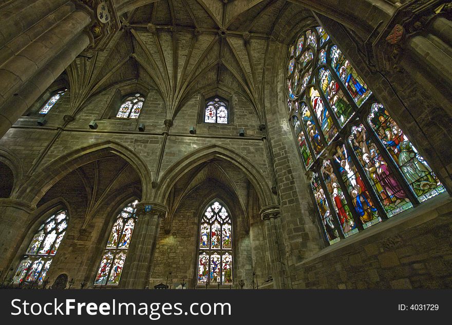 StGiles cathedral, Historic Cathedral,stained glass windows