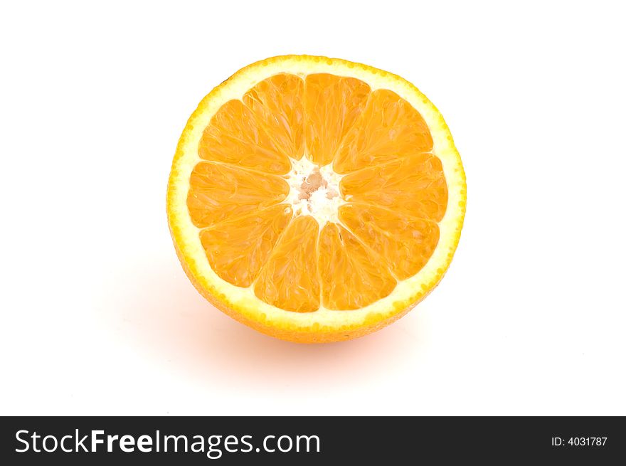 Fresh orange isolated in background white
