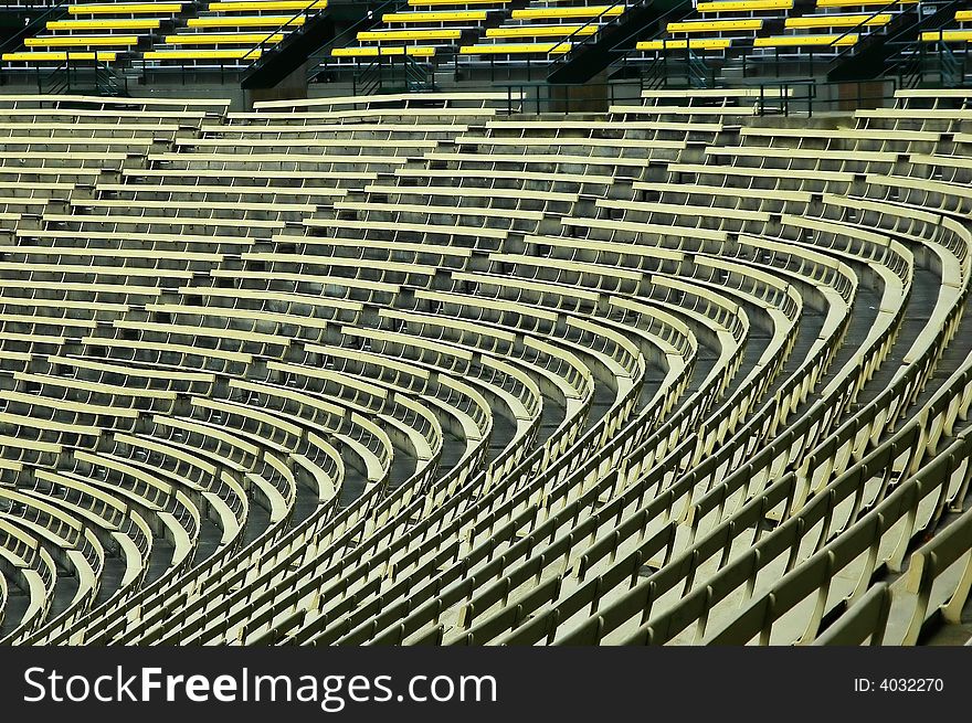 Football ball stadium on a clear sunny day. Football ball stadium on a clear sunny day.