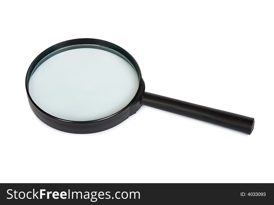 Magnifying glass, isolated on white background