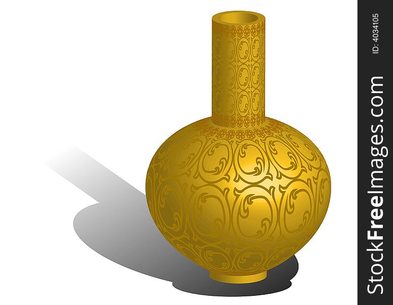 A vector, illustration for a China porcelain, pottery, vase, jug