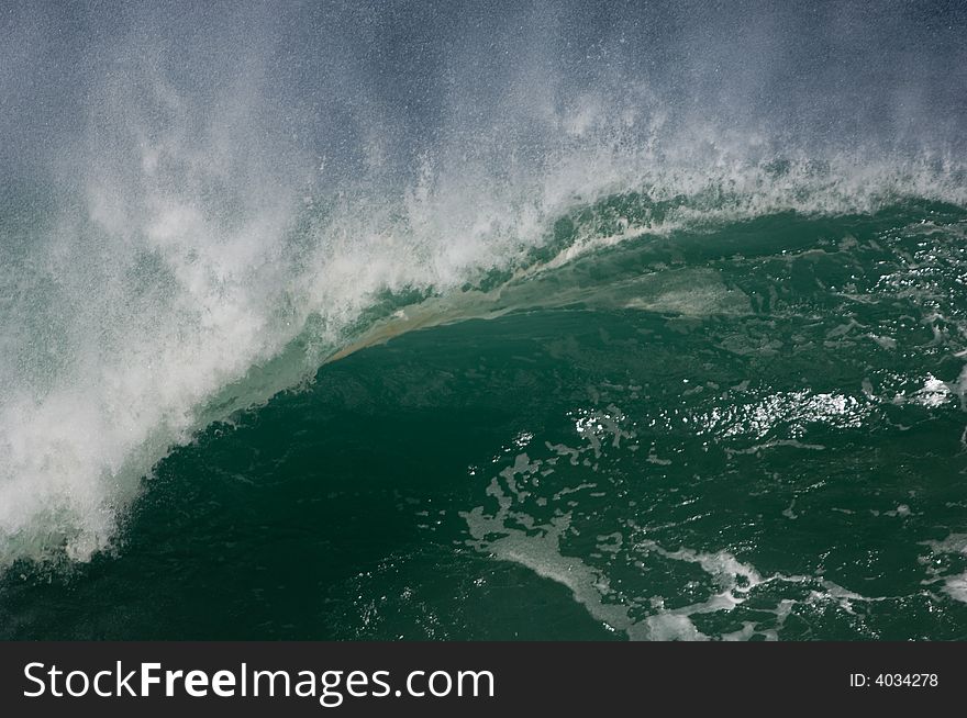 Giant wave breaking on the north shore of oahu. Giant wave breaking on the north shore of oahu