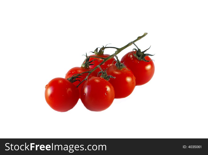 Tomatoes isolated on a white background