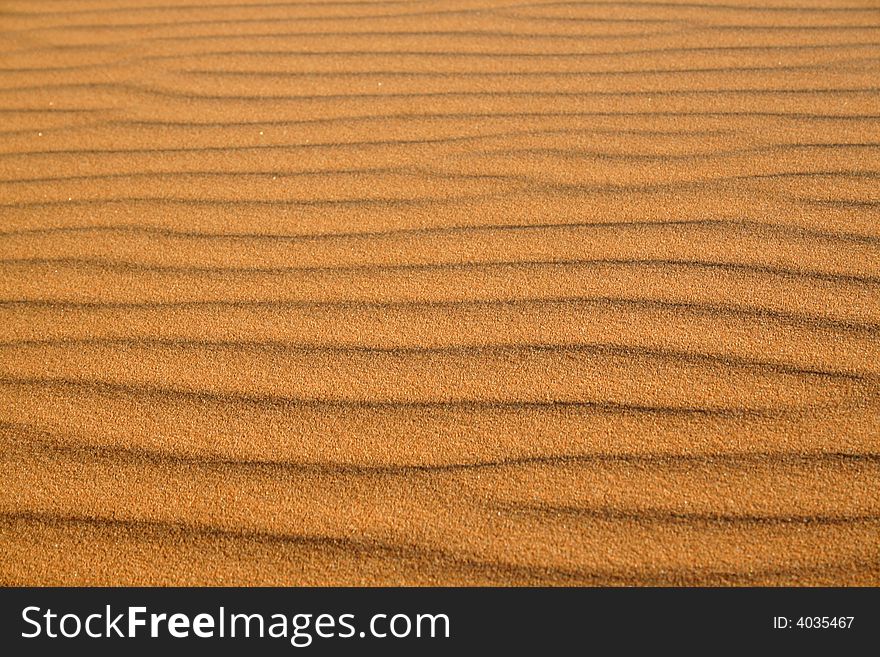 Detailed image of line patterns in the desert sand. Detailed image of line patterns in the desert sand
