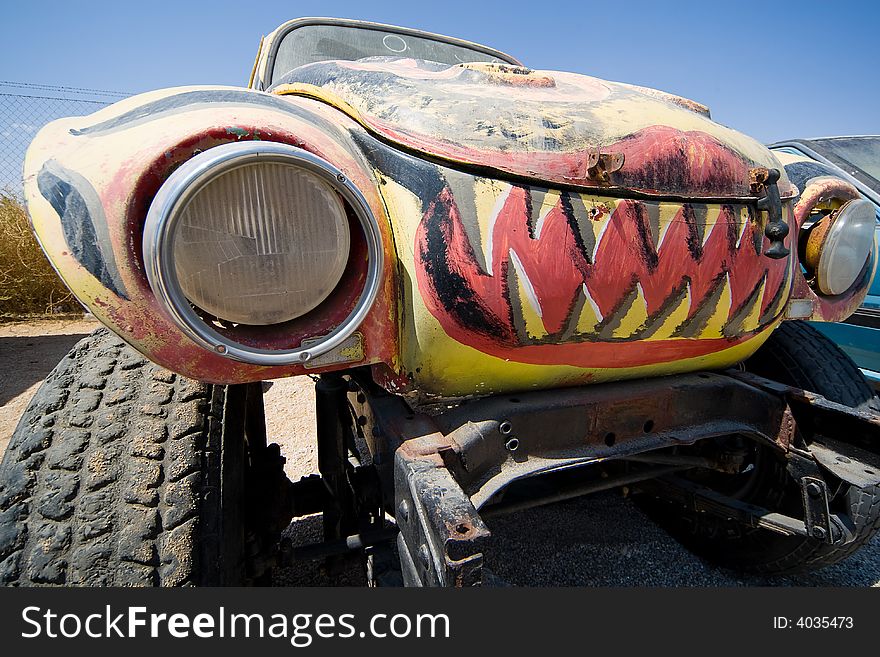 All-terrain vehicle competition Decorated with teeth. All-terrain vehicle competition Decorated with teeth