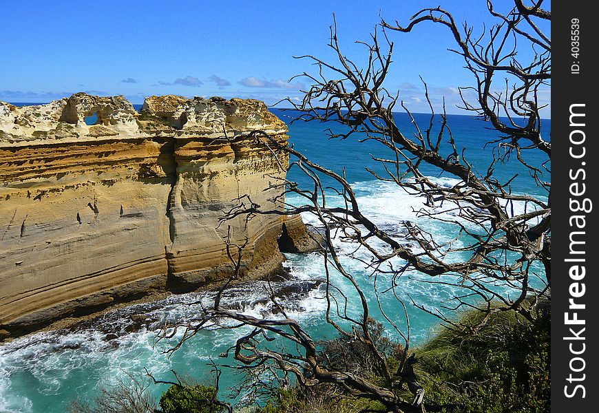 Rugged coastline, Great Ocean Road