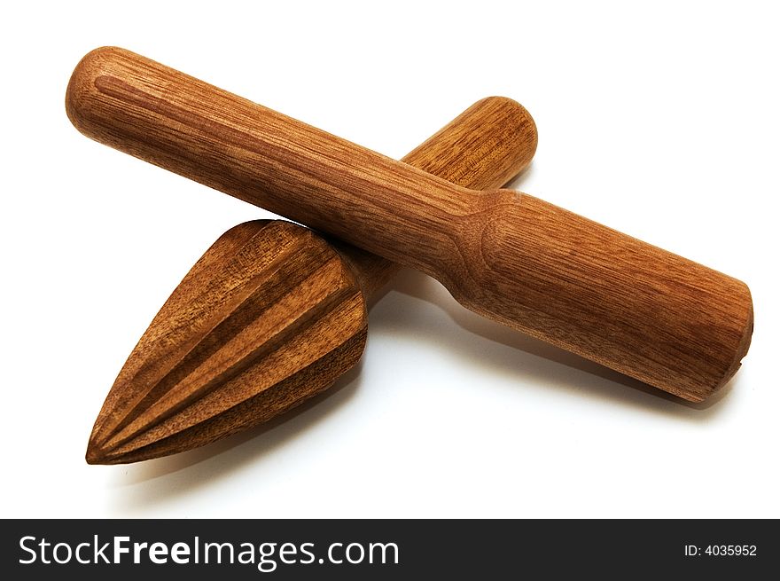 Wooden Juicer and Pestle for making cocktails.