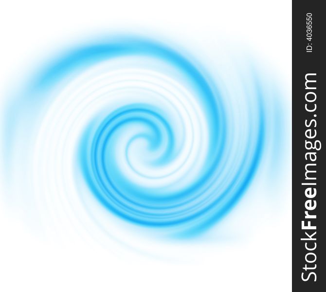 Blue spinning computer generated vortex for an abstract background