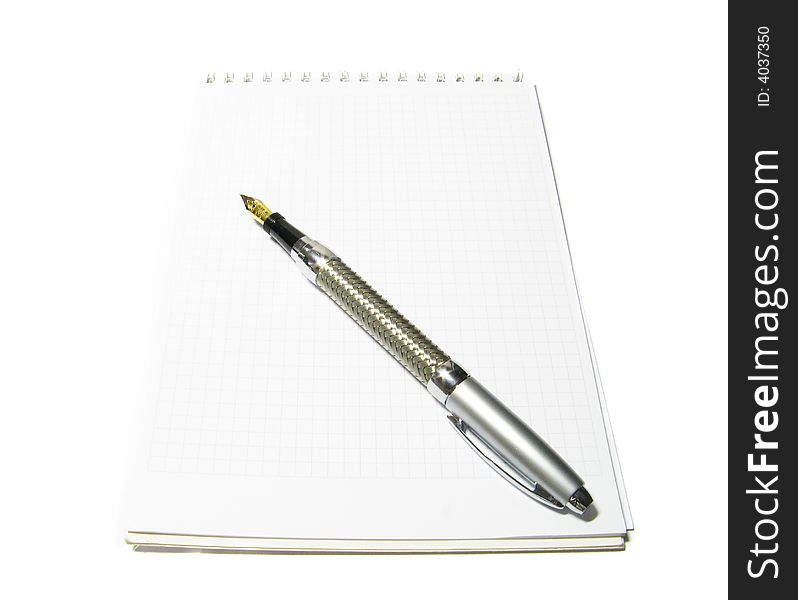 Notebook with pencil