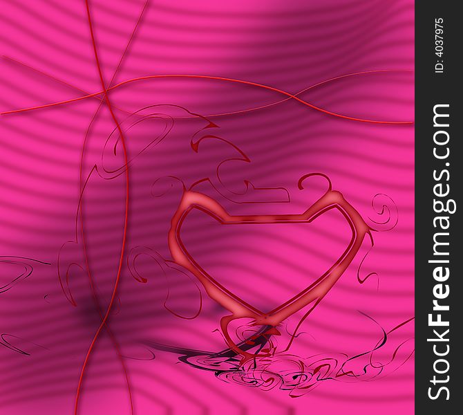 Pink Heart Valentine Background for Love
