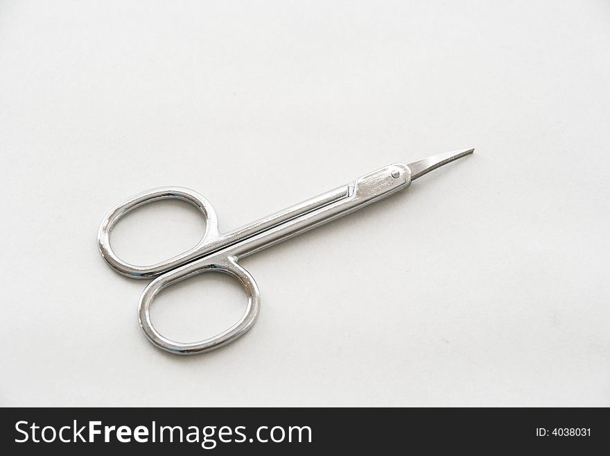 Nail scissors. Tool stainless steel.