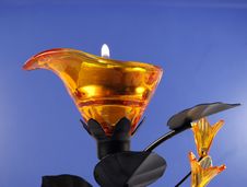 Candle In Candlestick Royalty Free Stock Photography Candle In Candlestick Royalty Free Stock Photography