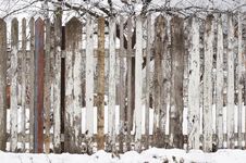 Wooden Fence At Winter Stock Image Wooden Fence At Winter Stock Image