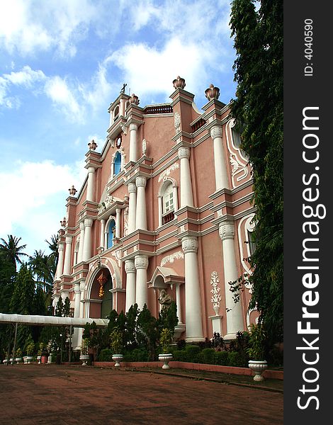 Side view of a Roman Catholic Church. Side view of a Roman Catholic Church