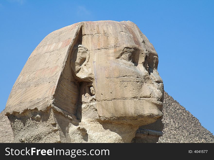 The Ancient Sphinx at the Giza plateau in Cairo, Egypt. The Ancient Sphinx at the Giza plateau in Cairo, Egypt.