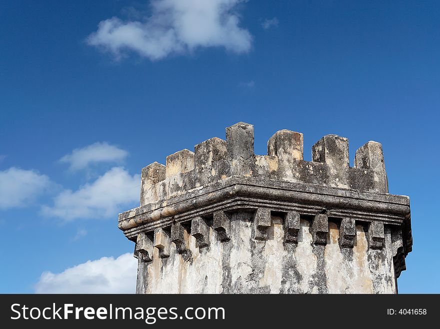 Detail of a caribbean historical fortress. Detail of a caribbean historical fortress