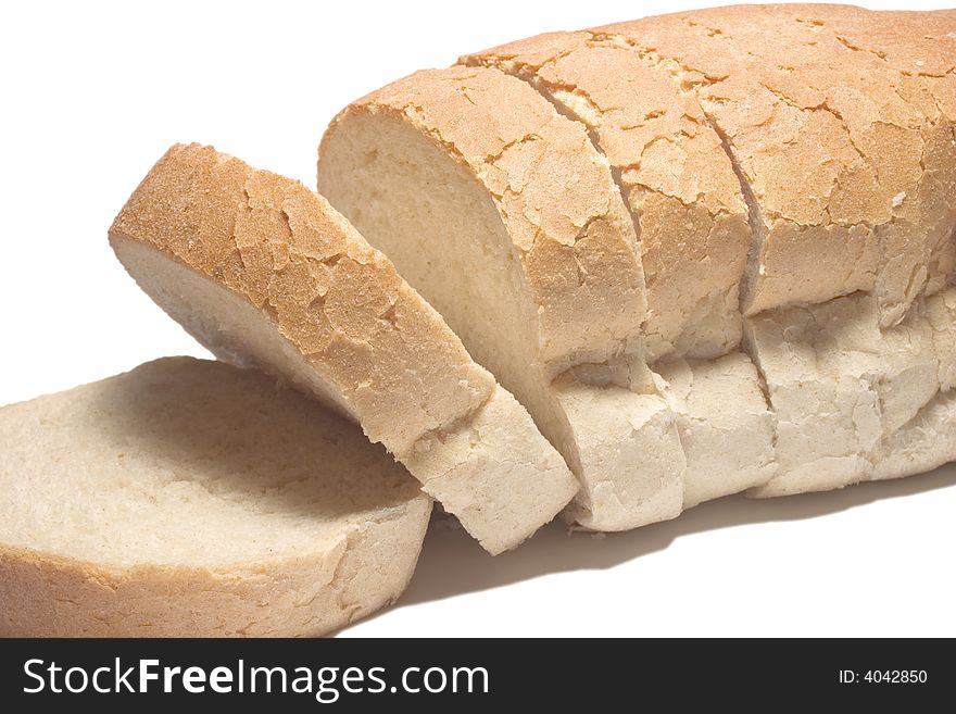 Several pieces of fresh bread