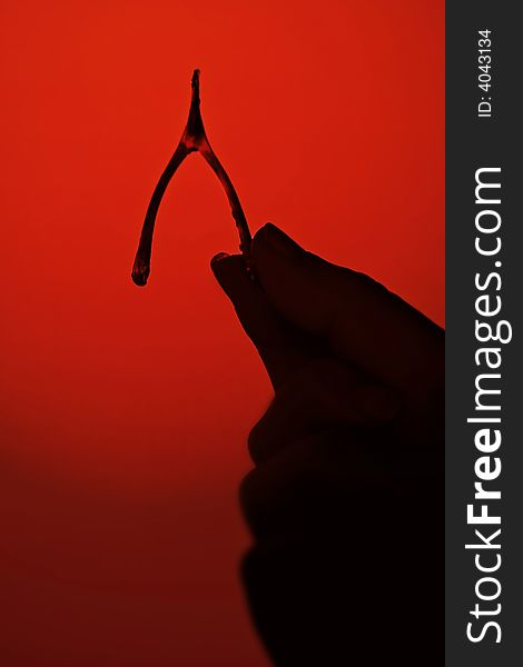 Wishbone concept with red background
