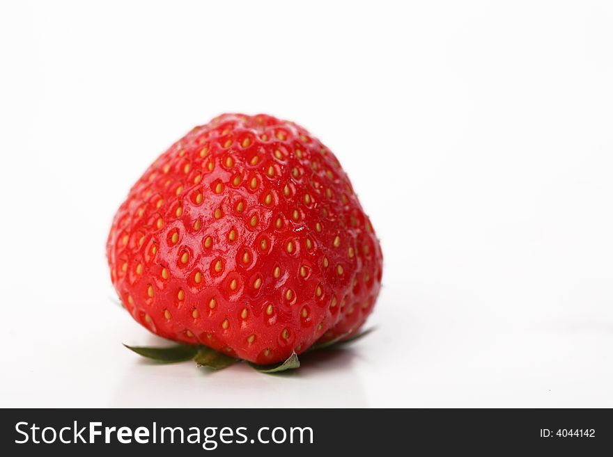 Once strawberry on the white back