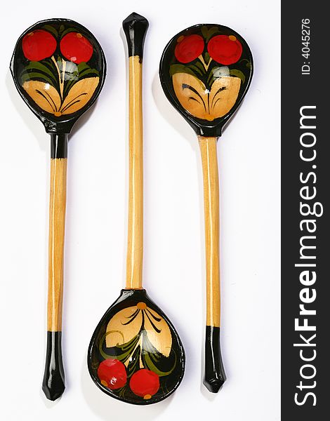 Russian National Folk wooden spoon