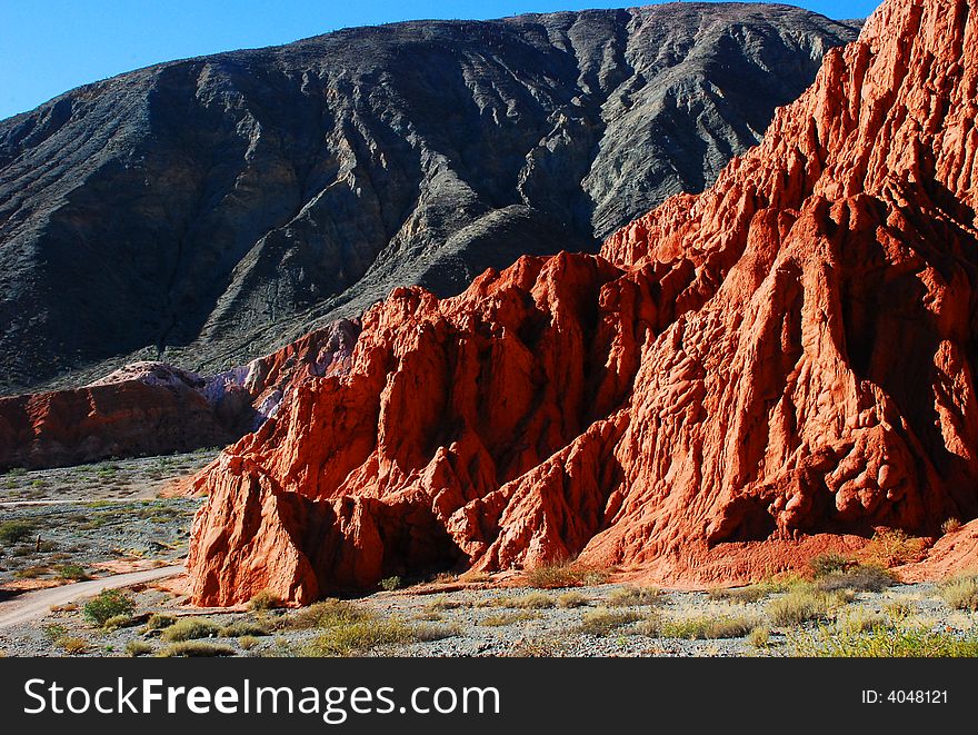 Red And Grey Mountain