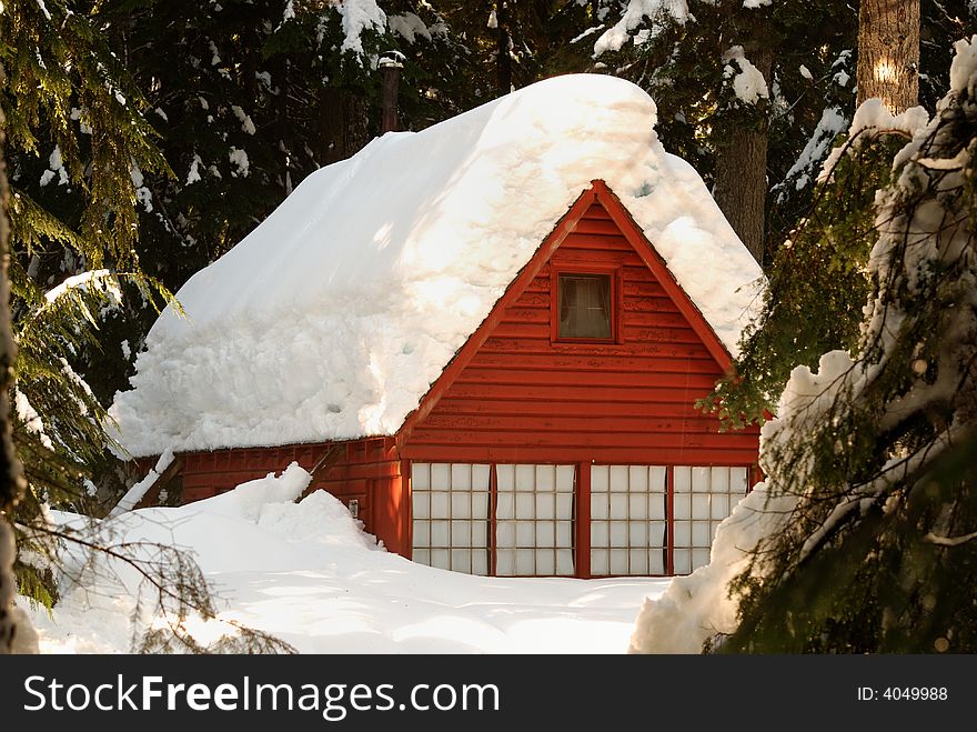 Heavy snow at Denny Creek in Washington State. Heavy snow at Denny Creek in Washington State