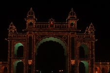 Mysore Palace Gate-VII Royalty Free Stock Images